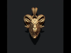 Goat head pendant 3D Print Model