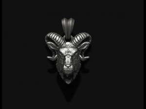 Goat head pendant 3D Print Model