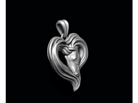 Horse heart pendant 3D Baskı Modeli