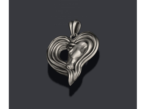 Horse heart pendant 3D Baskı Modeli