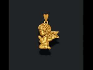 Praying baby angel pendant 3D Принт Модель