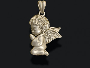 Praying baby angel pendant 3D Принт Модель