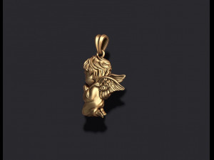 Praying baby angel pendant 3D Принт Модель