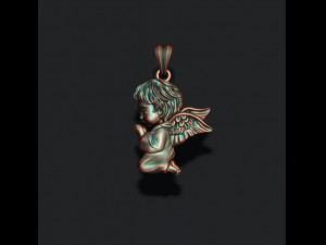 Praying baby angel pendant 3D Принт Модель