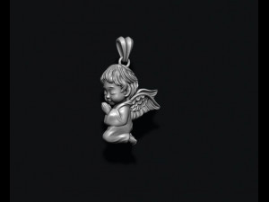 Praying baby angel pendant 3D Принт Модель