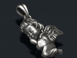 Praying baby angel pendant 3D Принт Модель