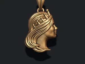 Queen pendant 3D Print Model