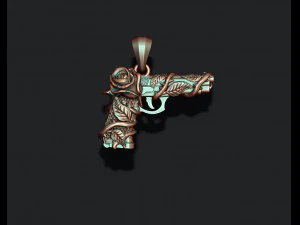 Gan and rose pendant 3D Print Model