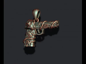 Gan and rose pendant 3D Print Model