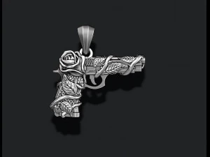 Gan and rose pendant 3D Print Model