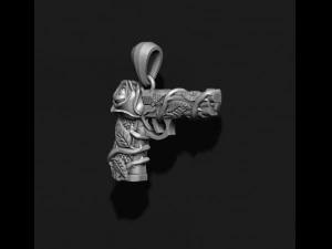 Gan and rose pendant 3D Print Model