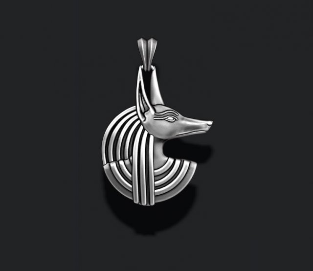 Egyptian anubis head pendant 3D प्रिंट मॉडल .c4d .max .obj .3ds .fbx .stl .blend 