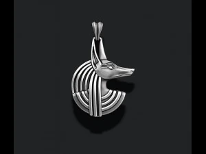 이집트 아누비스 머리 펜던트 3D 프린트 모델