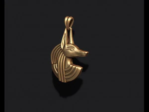 Egyptian anubis head pendant 3D Print Model