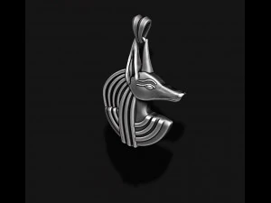 Egyptian anubis head pendant 3D Print Model