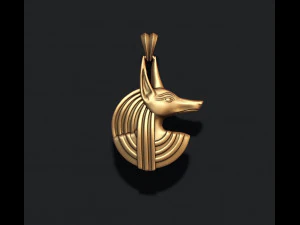 Egyptian anubis head pendant 3D Print Model