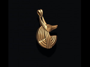 Egyptian anubis head pendant 3D प्रिंट मॉडल