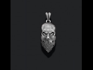 Skull with handkerchief pendant 3D Принт Модель