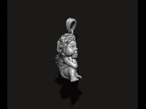 Dreaming baby angel pendant basrelief 3D Baskı Modeli