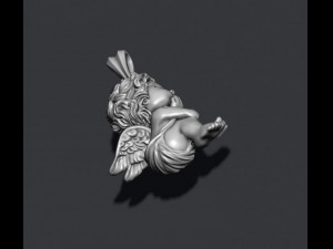 Dreaming baby angel pendant basrelief 3D Baskı Modeli