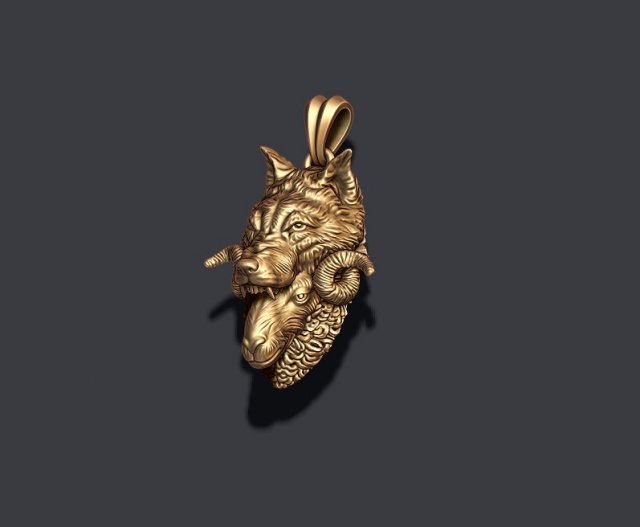 Sheep wolf ring Modèles 3D en vedette .c4d .max .obj .3ds .fbx .stl .blend 