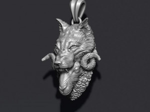 Sheep wolf ring Modèles 3D en vedette