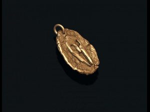 Helmet token pendant 3D प्रिंट मॉडल