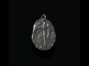 Helmet token pendant 3D प्रिंट मॉडल