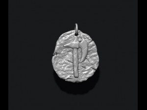 Helmet token pendant 3D प्रिंट मॉडल