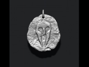 Helmet token pendant 3D प्रिंट मॉडल