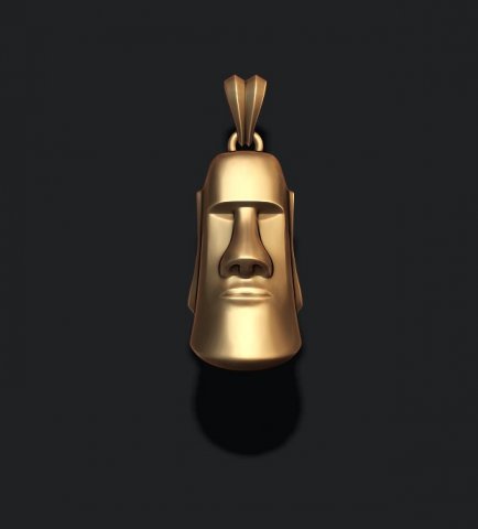 Moai head pendant 3D-Druckmodell .c4d .max .obj .3ds .fbx .stl .blend 