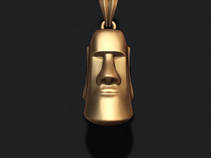 Moai head pendant 3D-printmodel