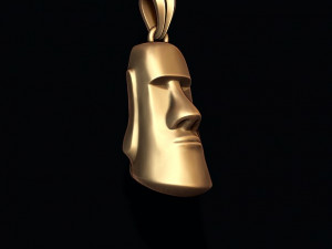 Moai head pendant 3D-Druckmodell