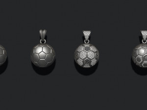 Football ball pendant 3d pack set Modelo de impresión 3D