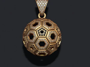 Football ball pendant 3d pack set 3D Print Model
