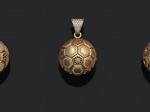 Football ball pendant 3d pack set 3D Print Model