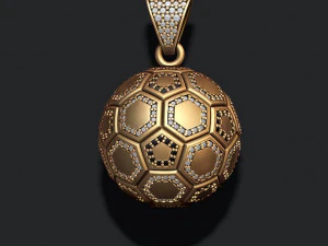 Football ball pendant 3d pack set 3D Print Model