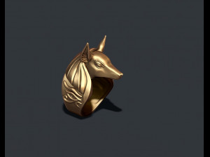 Egyptian anubis head ring 3d 3D Принт Модель