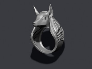 Egyptian anubis head ring 3d 3D Принт Модель