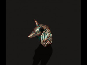 Egyptian anubis head ring 3d 3D Принт Модель