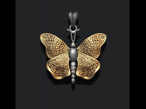 Butterfly pendant Modèles 3D en vedette