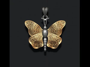 Butterfly pendant 3D Print Model