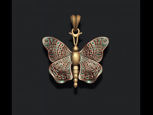 Butterfly pendant Modèles 3D en vedette