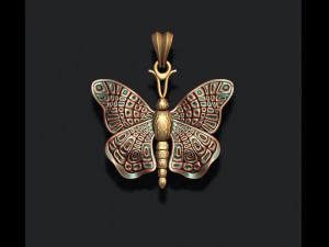 Butterfly pendant 3D Print Model