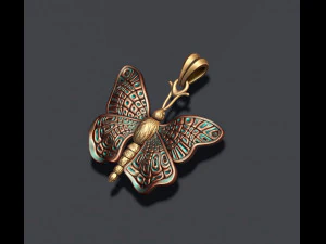 Butterfly pendant 3D Print Model