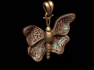 Butterfly pendant Modèles 3D en vedette