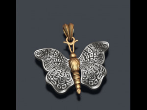 Butterfly pendant Modèles 3D en vedette