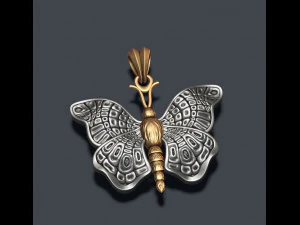 Butterfly pendant 3D Print Model
