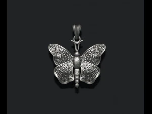 Butterfly pendant 3D Print Model