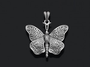 Butterfly pendant Modèles 3D en vedette